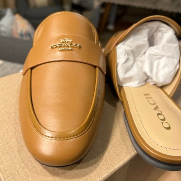 Coach Light Saddle Samie Leather Slide - Picture 3 of 11
